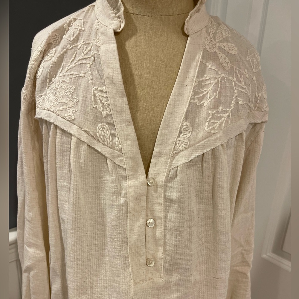 Zara Embroidered Rustic Blouse